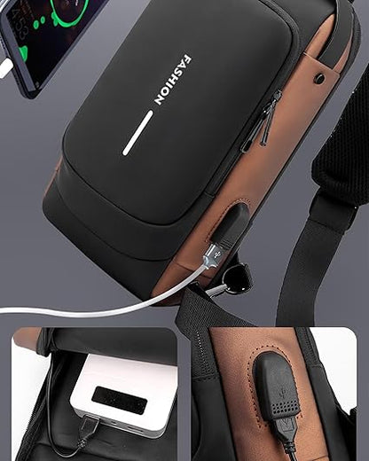 Crossbody Sling Bag With USB Charging Port