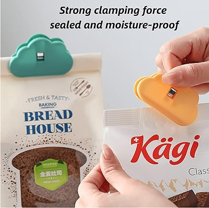 Pack Of 2 - Creative Cloud Shape Plastic Sealing Food Clips