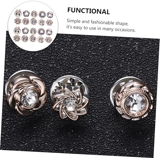 10pcs/Set Beautiful Different Design Button Brooch