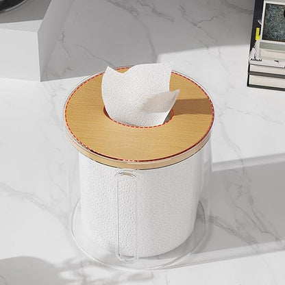 Round Transparent Acrylic Tissue Box