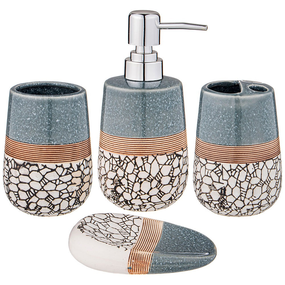 4PCs Cereamic Bathroom Accessories Set