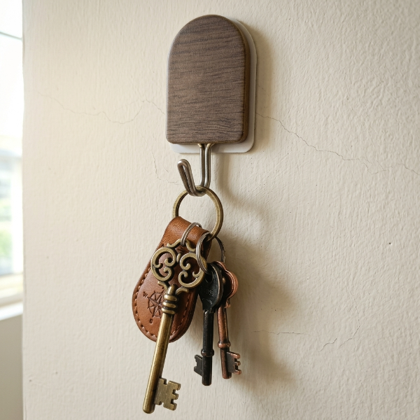 9PCs Set Wooden Self-Adhesive Wall Hook