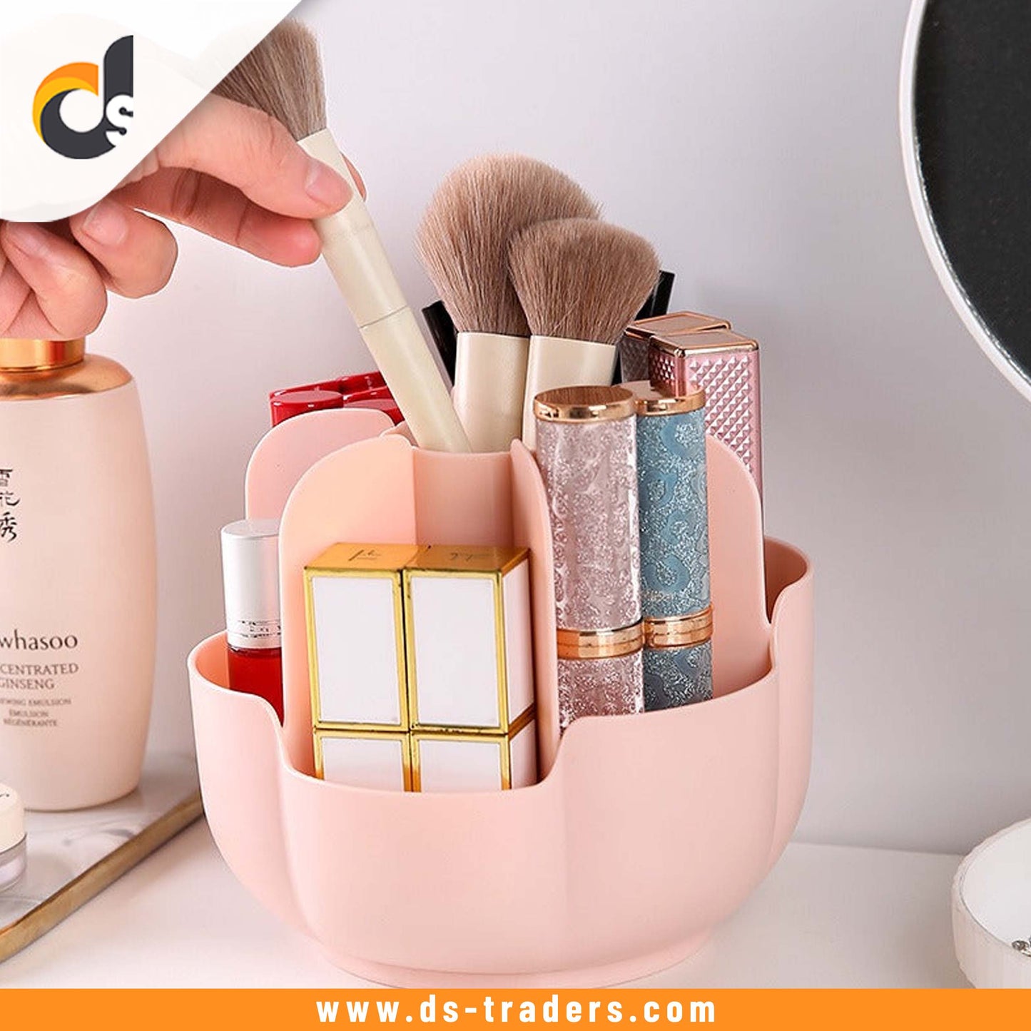 7 Compartment 360 Rotating Cosmetic Organizer