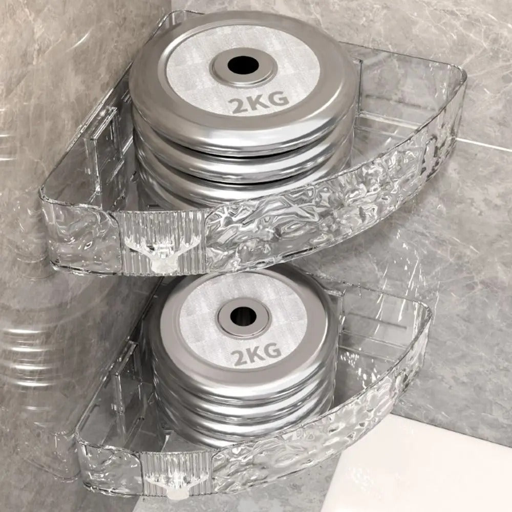 Acrylic Self Adhesive Bathroom Corner Shelf