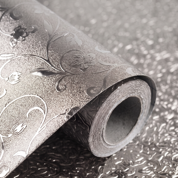 Self Adhesive Silver Flower Marble Sheet