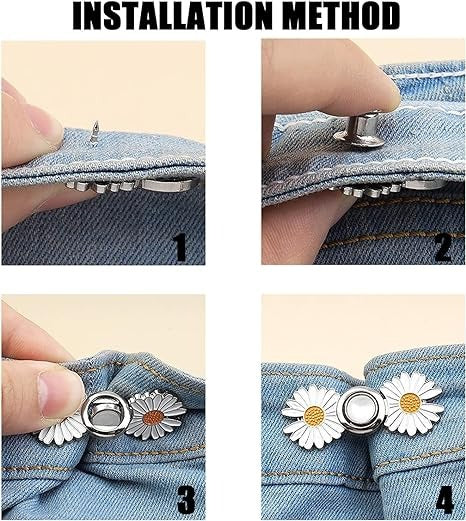 Charming Sunflower Waist Buckle Tightening Button