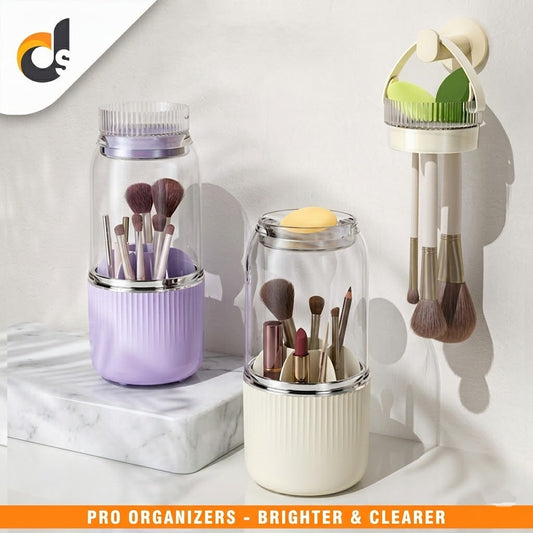 360 Degree Makeup Organizer with Brush Holder