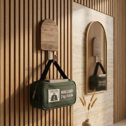 9PCs Set Wooden Self-Adhesive Wall Hook