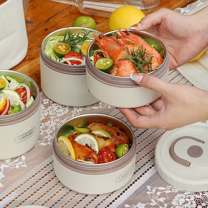 4PCs Stainless Steel Heat Insulated Boxes