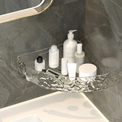 Acrylic Self Adhesive Bathroom Corner Shelf