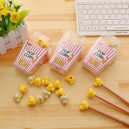 Creative Popcorn Style Eraser Pack