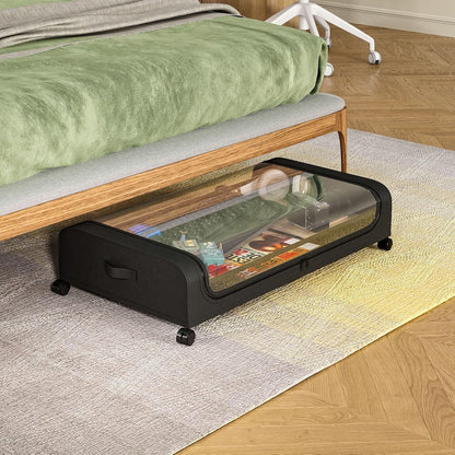 Under Bed Storage Organizer with Movable Wheels