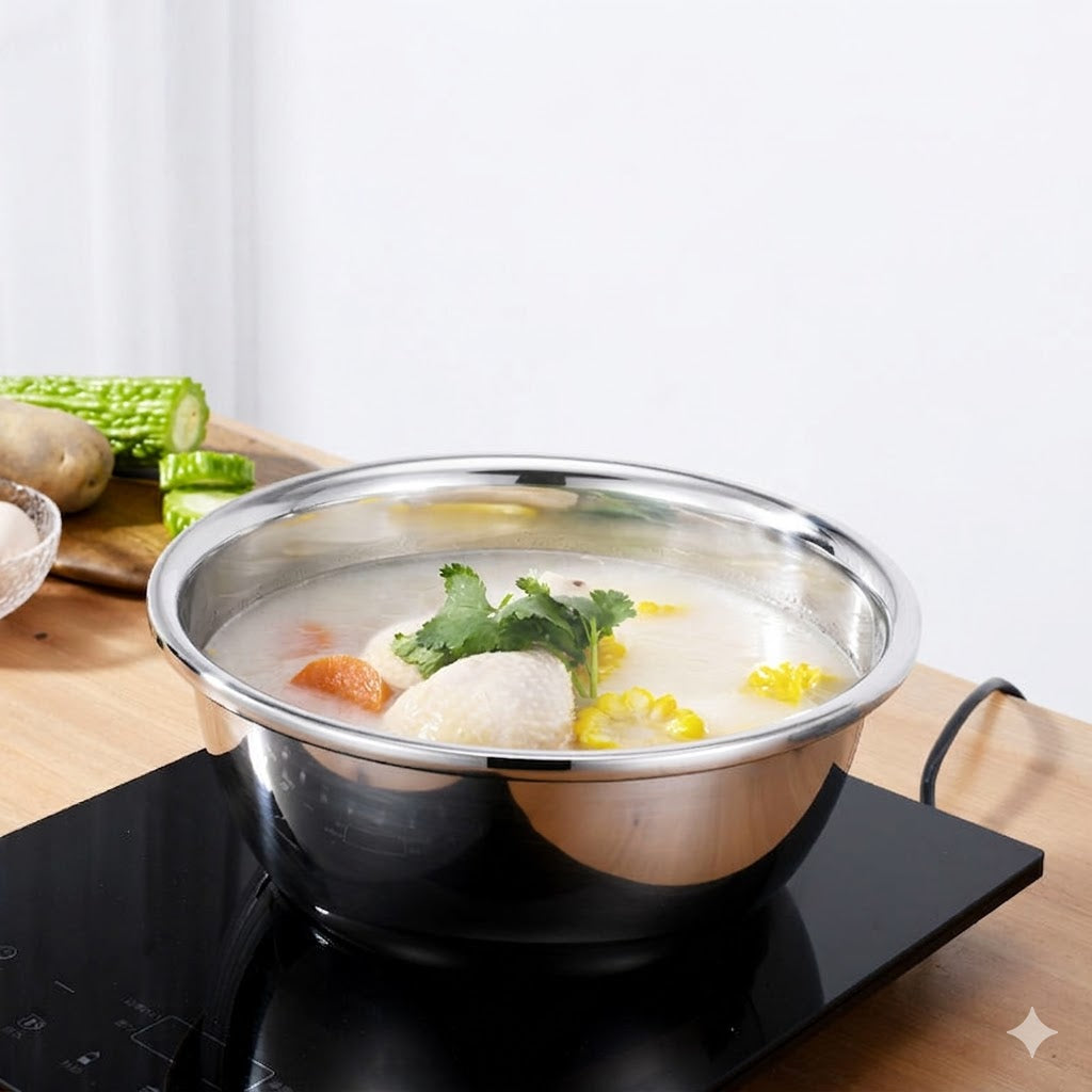 Stainless Steel 2PCs Grater & Strainer Bowl