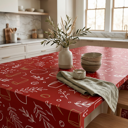 Self Adhesive Red Golden Leaf Marble Sheet