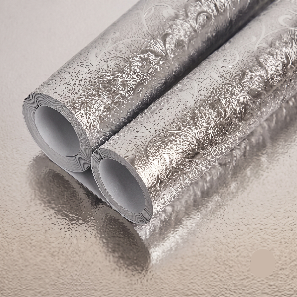 Self Adhesive Silver Flower Marble Sheet