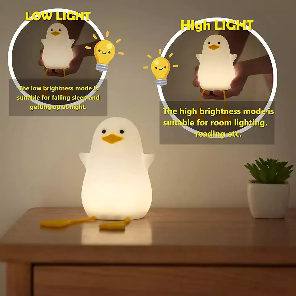 Creative Desktop Duck Silicone Night Light