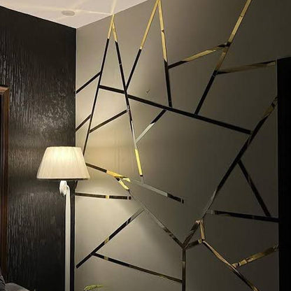 Self-Adhesive Golden Wall Sticker Roll (0.8x96 Inches)