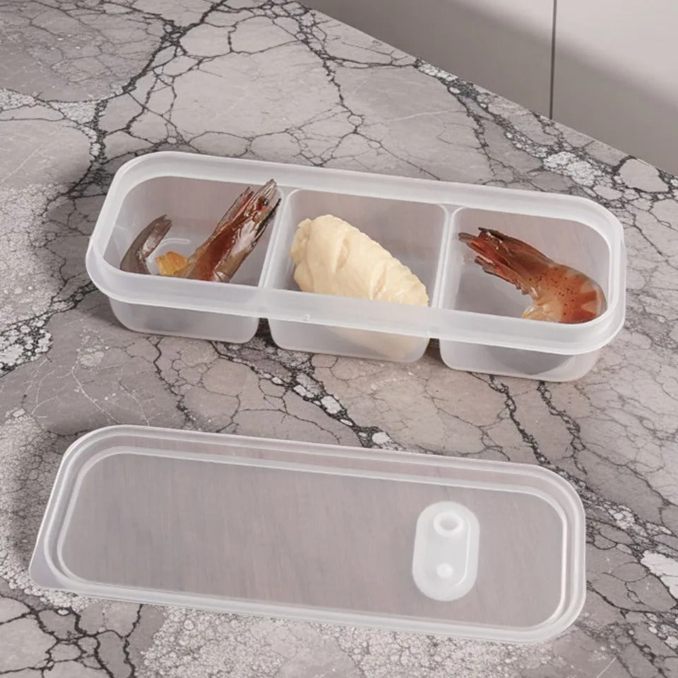 3-Section Storage Box with Soft Seal Lids