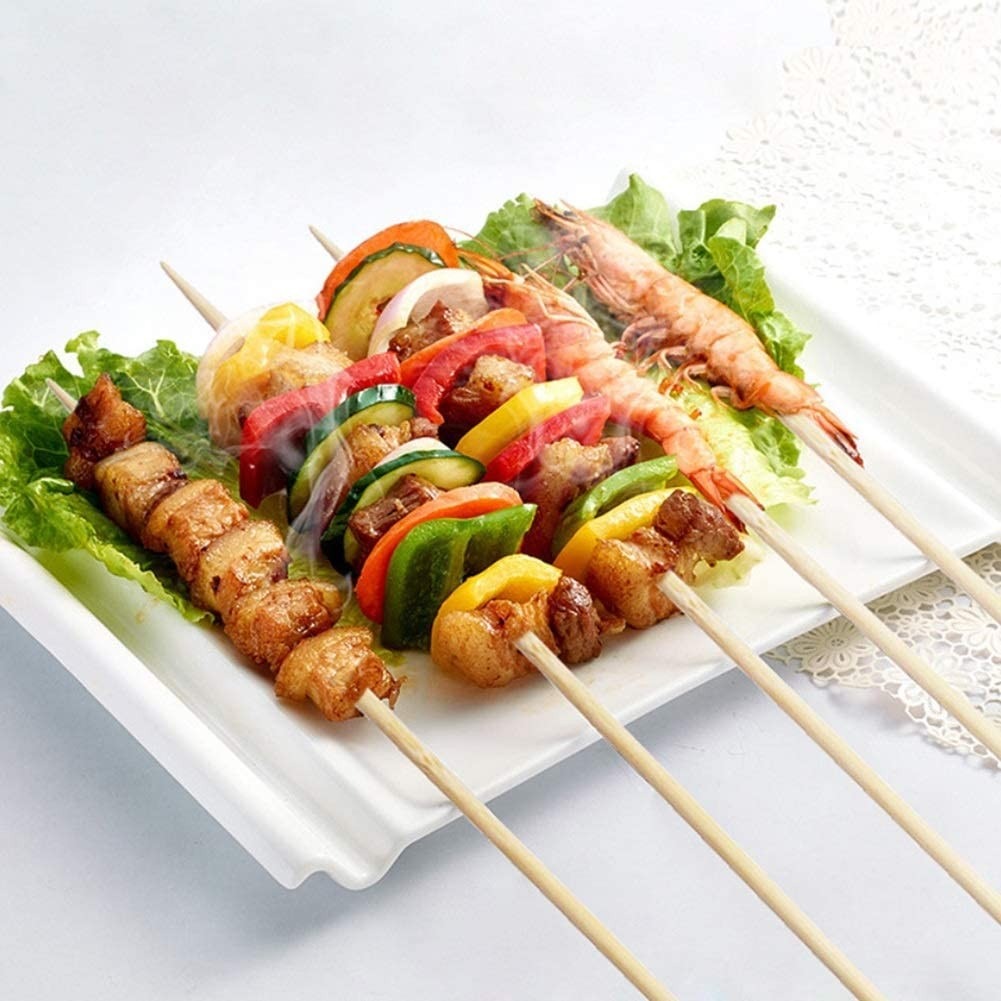 Pack Of 50 Wooden Skewers Sticks BBQ.