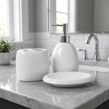 3PCs Luxury Cereamic Bathroom Accessories Set