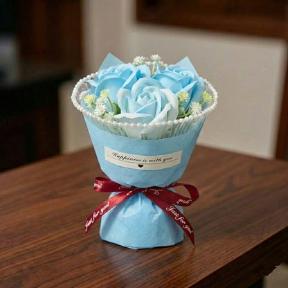 Creative Fabric Knitted Flower Bouquet (Random Color)