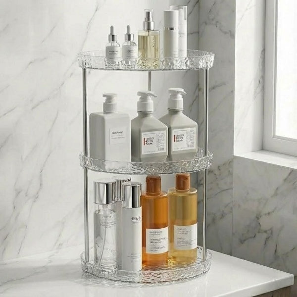 Multipurpose Round Acrylic Storage Rack