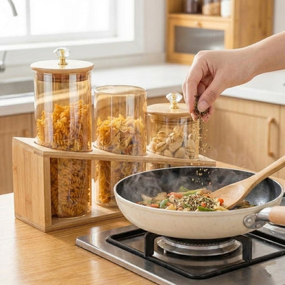 Luxury Diamond Sealed Glass Jars (3PCs)