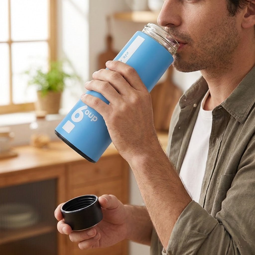 Printed Glass Water Bottle 450 ML