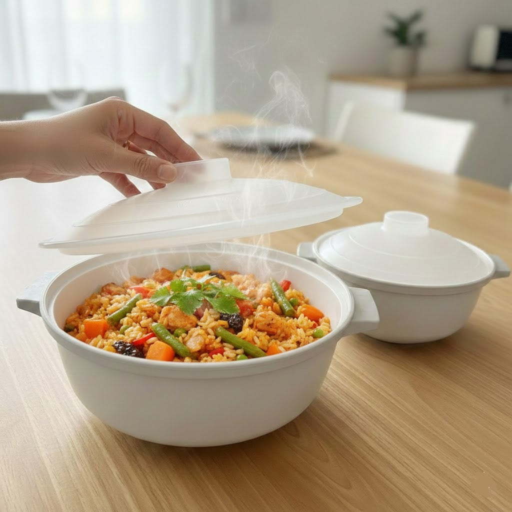 2PCs Set  Microwave Cooking Pot Set