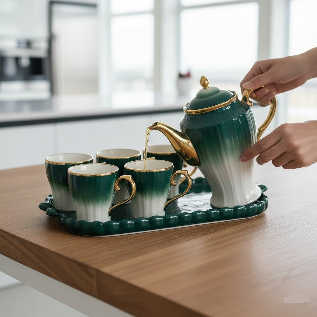 6PCs Luxury Ceramics Tea Set