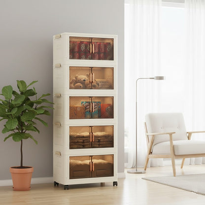 5 Layer Storage Cabinet with Transparent Doors