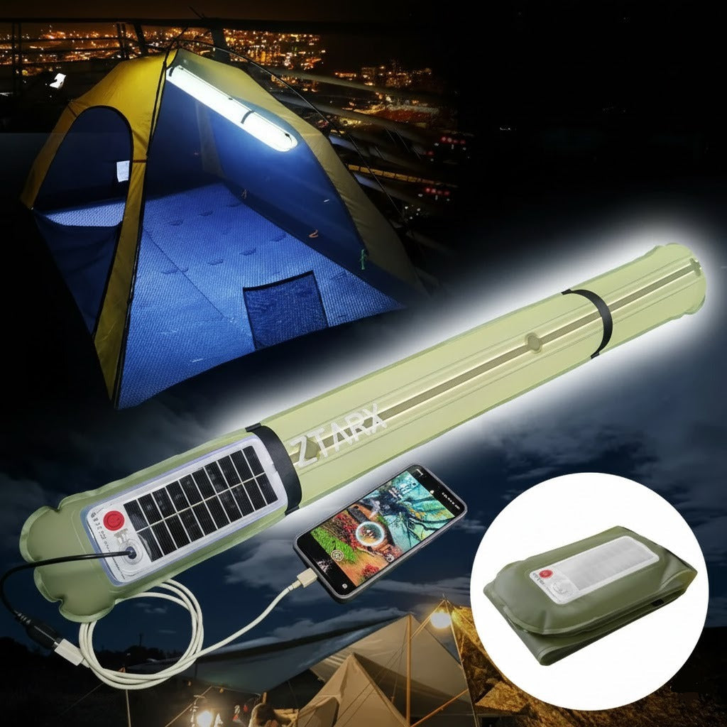 Folding Inflatable Camping Light with Solar Charging