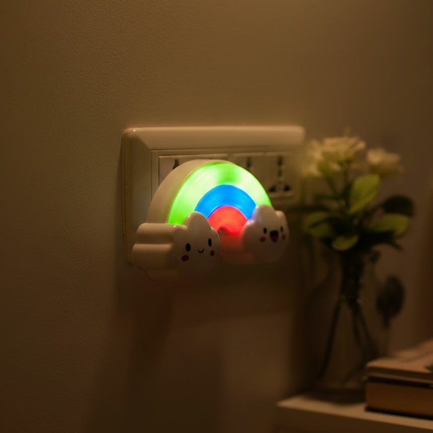 Cute Rainbow Socket Night Light