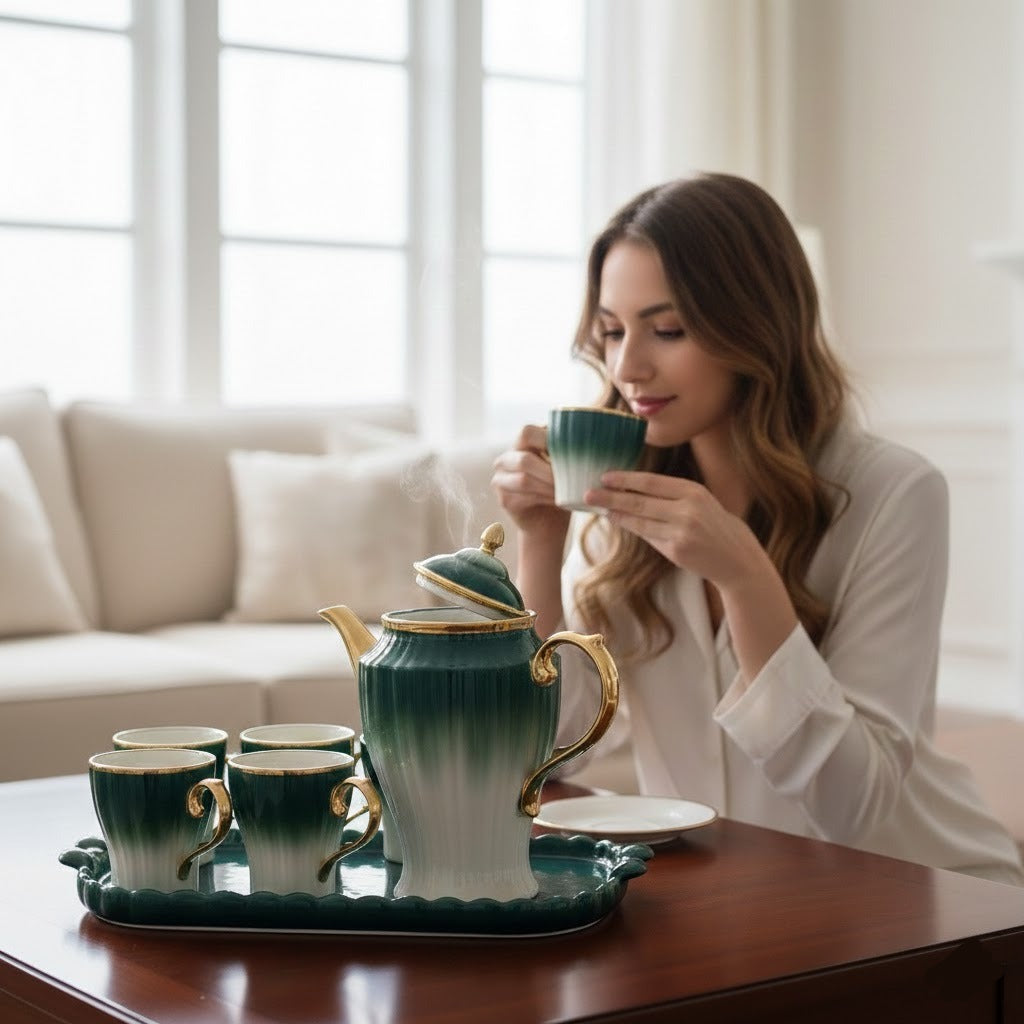 6PCs Luxury Ceramics Tea Set