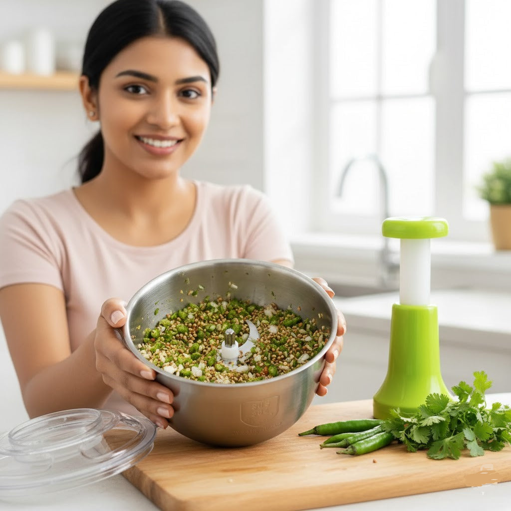 Stainless Steel Vegetable Push Chopper