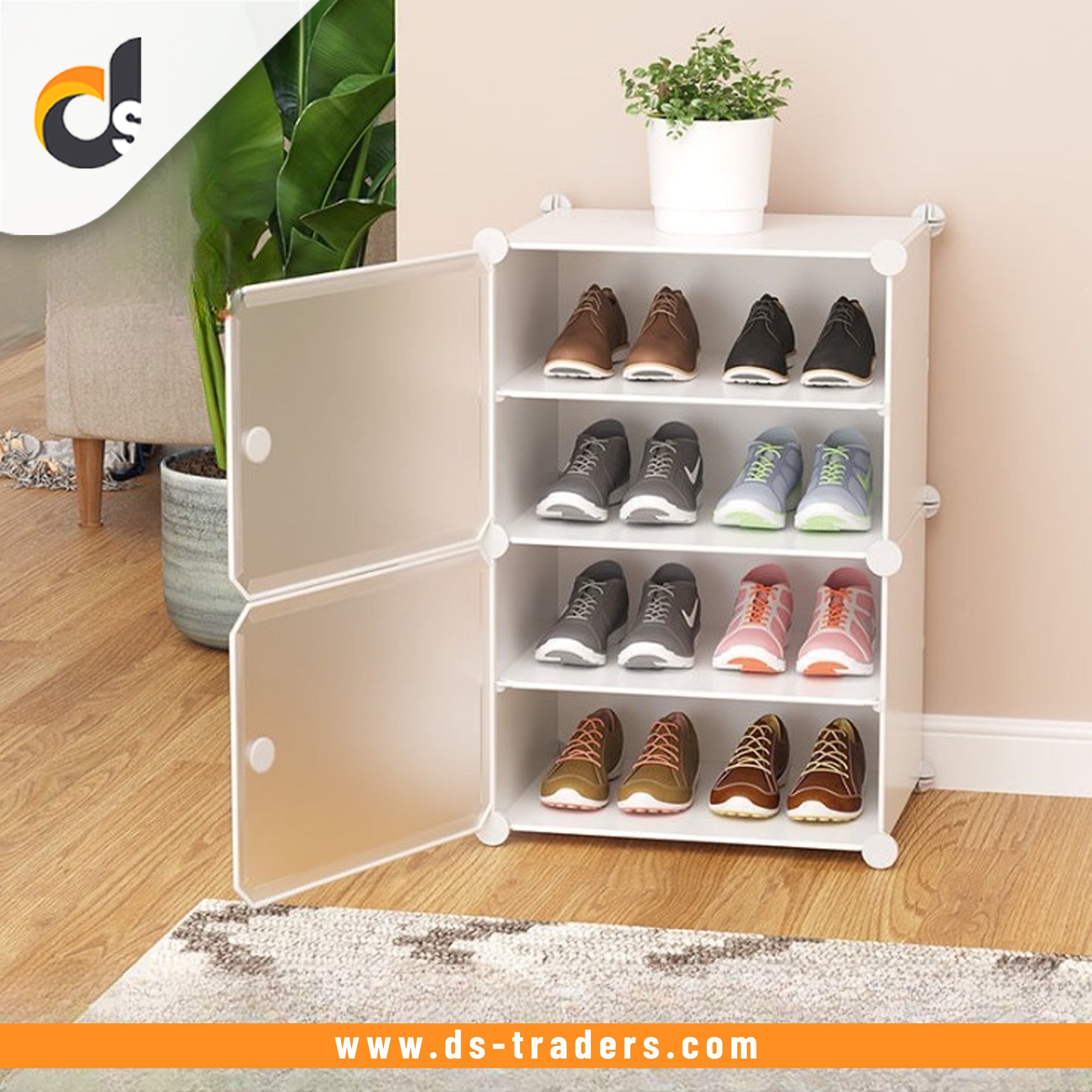 Attachable Cube Cabinet & Shoes Rack – DS Traders