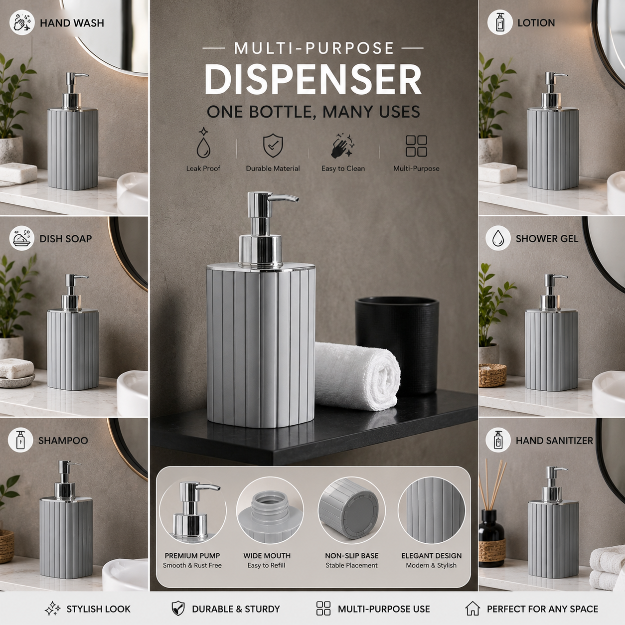 Luxury Linear Bathroom Soap Dispenser