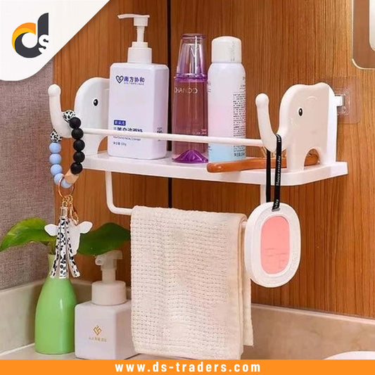 Elephant Shape Wall Mounted Rack with Towel Holder