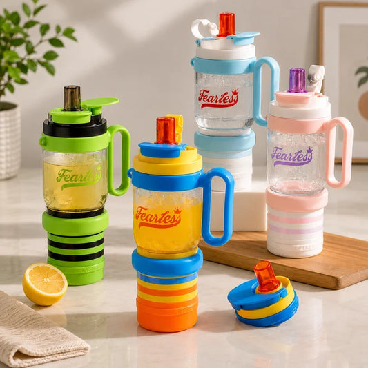 4 in 1 Portable Sports Water Bottle