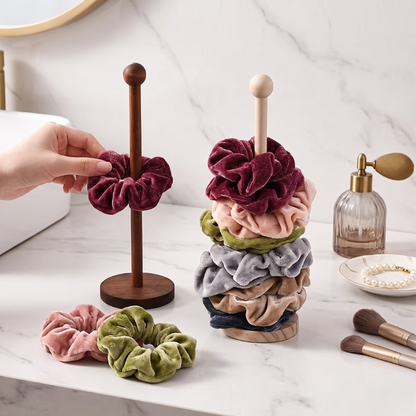 Wooden Hair Tie Organizer Stand