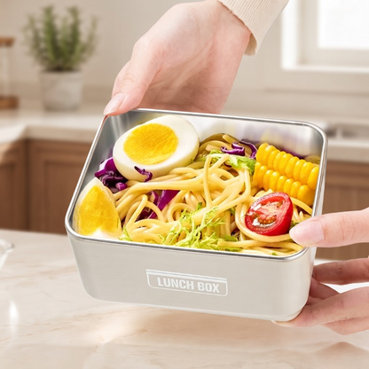 3PCs Stainless Steel Square Insulated Boxes