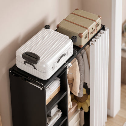 Portable Fabric Wardrobe With Dustproof Cover