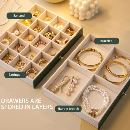 Luxury 3-Layer Jewelry Organizer Box