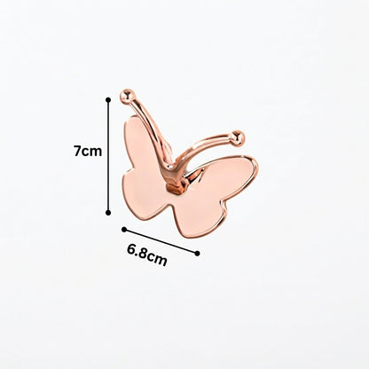 Elegant Butterfly Adhesive Metallic Wall Hook