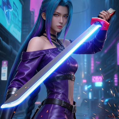 Colorful LED Sword With Smoke Effects