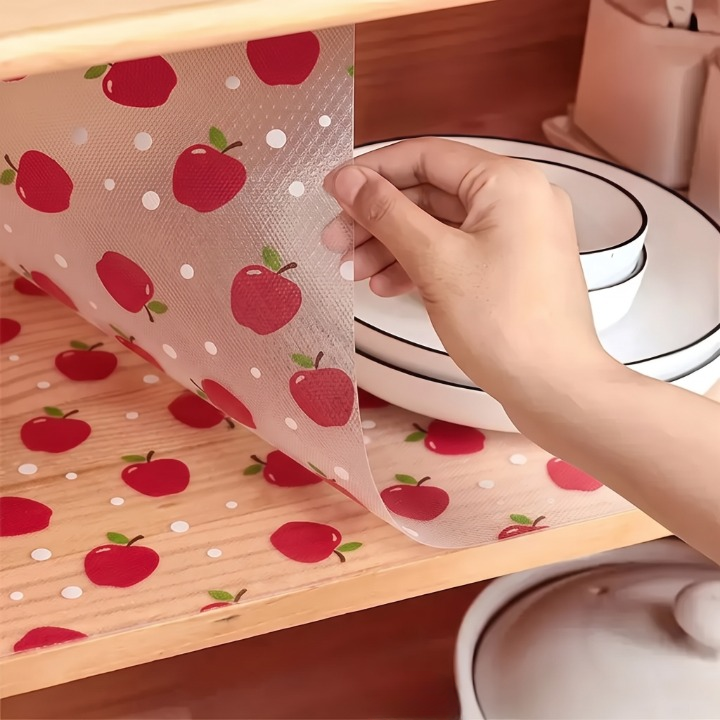 Anti-Slip Apple PVC Drawer & Fridge Sheet Roll