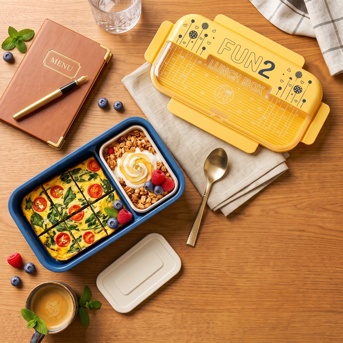 2-Compartment Meal Storage Lunch Box