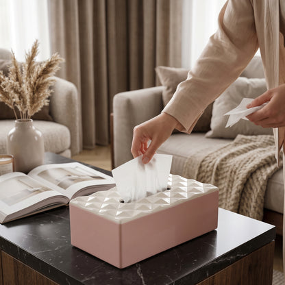 Elegant Textured Tissue Storage Box