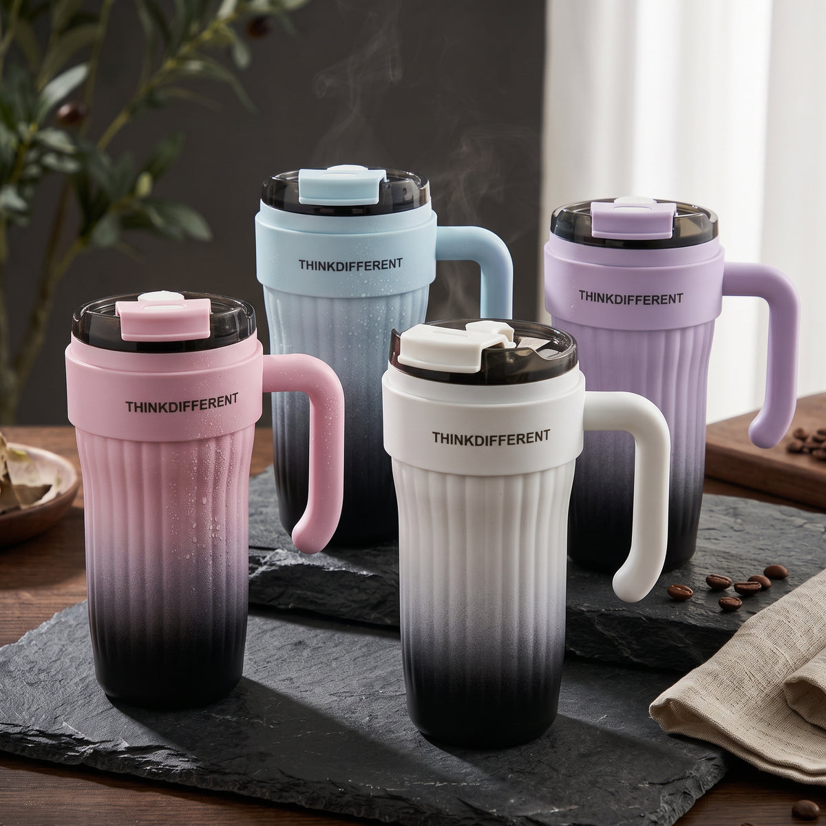 Elegant Stainless Steel Tumbler With Metal Straw