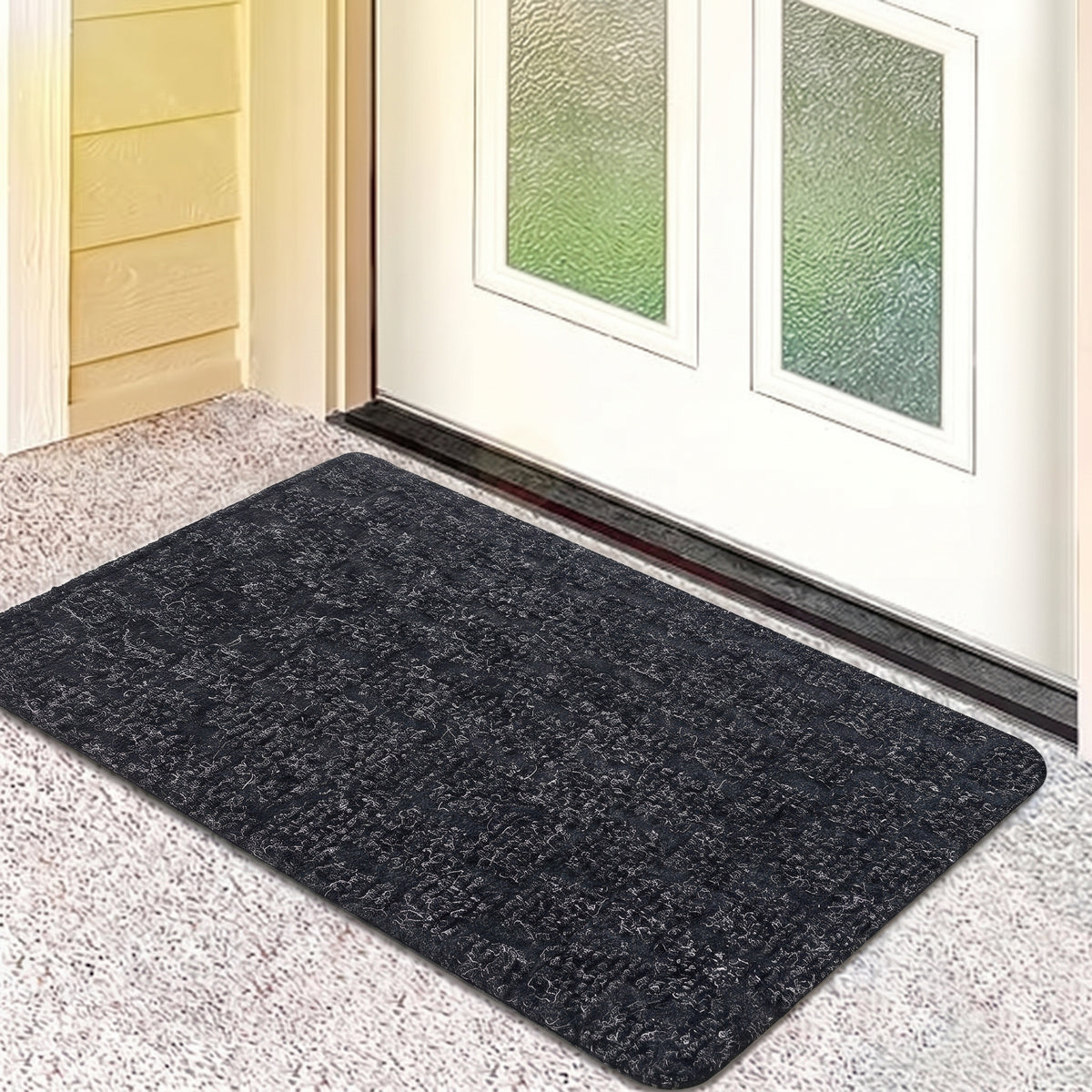 Elegant Black Decorative Room Rug